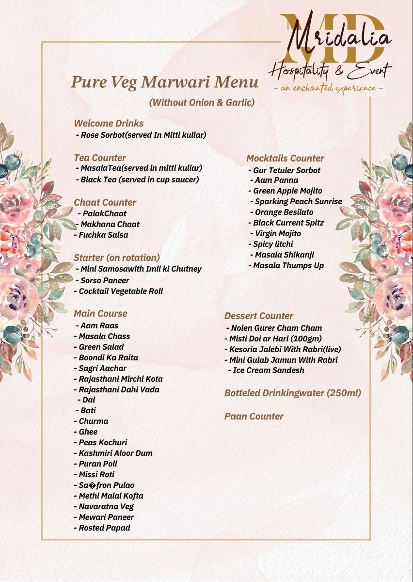 Marwari Menu